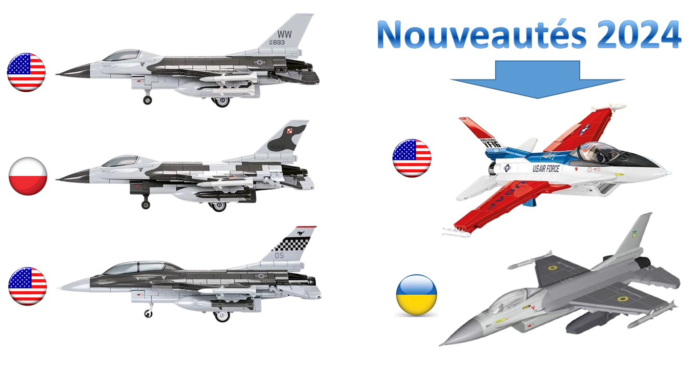 Cobi dévoile une 5ème version du chasseur F-16 avec une version Ukrainienne