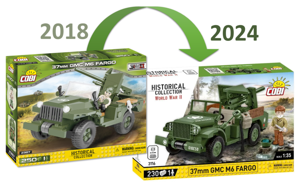 Nouveauté Cobi WW2 : le set 3116 37 mm GMC M6 Fargo, le chasseur de char américain