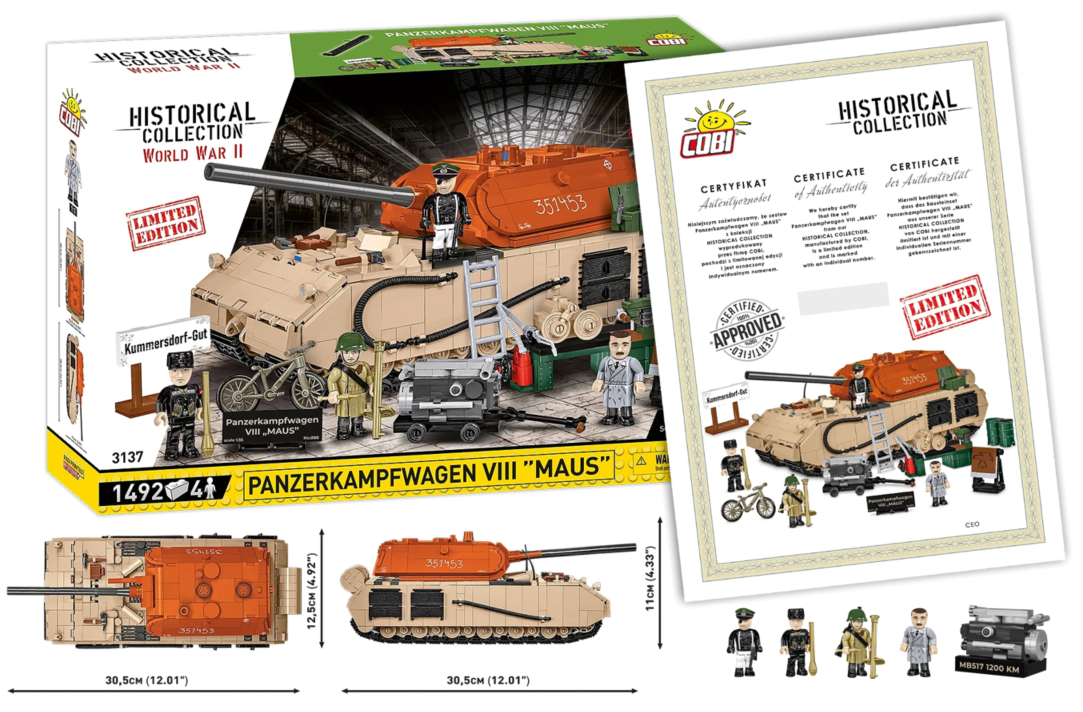 le set Cobi 3137 Panzer VIII MAUS Limited Edition de nouveau disponible
